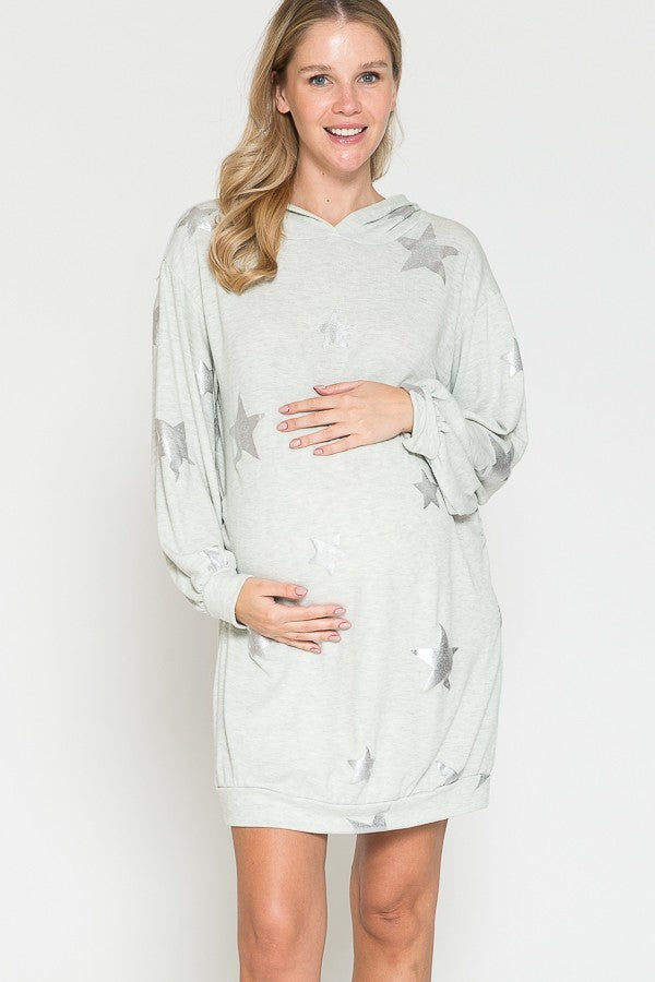 Star Hoodie Short Dress