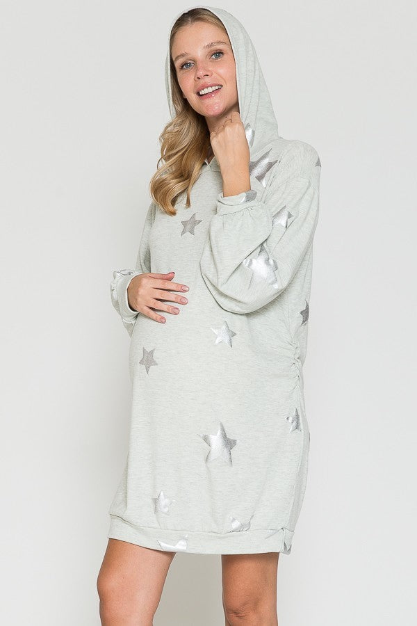 Star Hoodie Short Dress