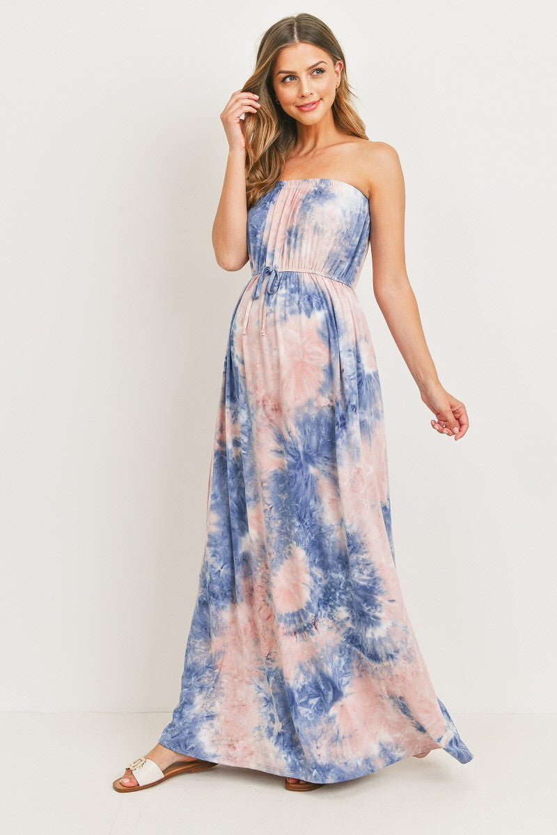 Tie dye outlet strapless dress