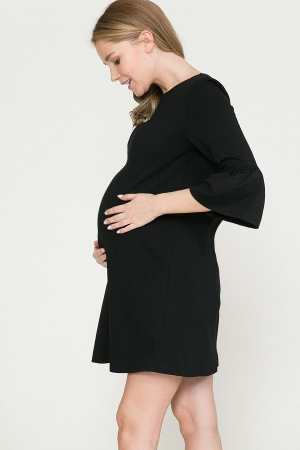 Ruffle Black Dress